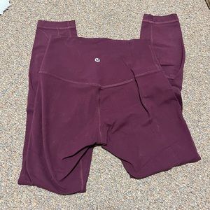 Lululemon maroon align leggings